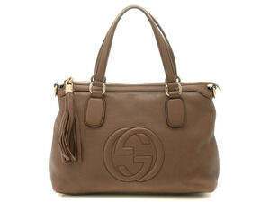 Gucci Soho bag embossed leather x brown KK